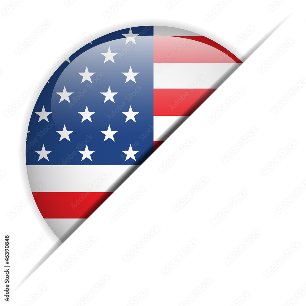 United States Flag Glossy Button United States Flag Glossy Button