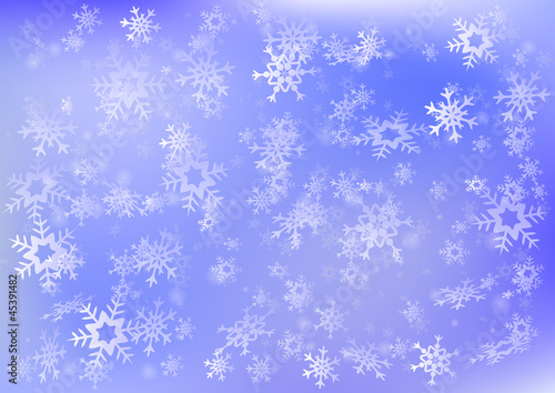 Fototapeta Naklejka Na Ścianę i Meble -  winter background with snowflakes