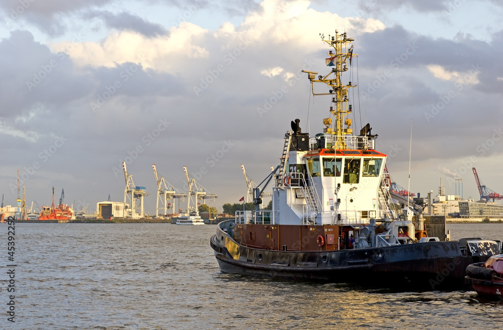 Tugboat at Hamburg port