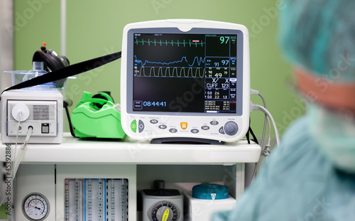 Cardiogram monitor surgery