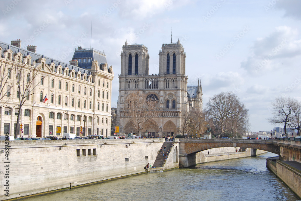 Vista de Notre- Dame desde el Sena. Paris