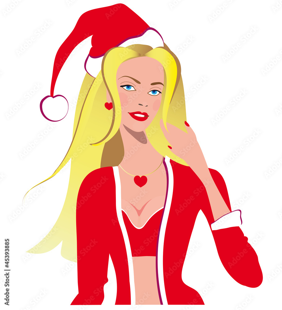 Christmas Santa Claus girl,beautiful girl ,New Year Christmas Santa Claus girl,beautiful girl ,New Year