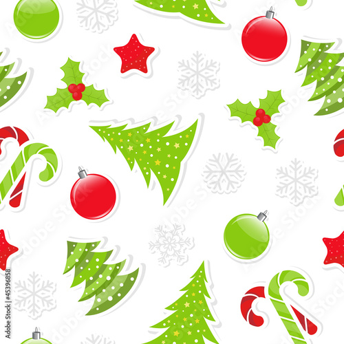 Fototapeta Naklejka Na Ścianę i Meble -  Seamless Christmas pattern