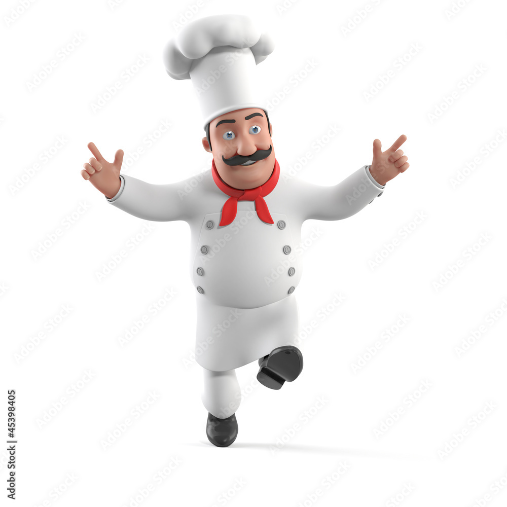 3d rendered illustration of a kitchen chef 3d rendered illustration of a kitchen chef