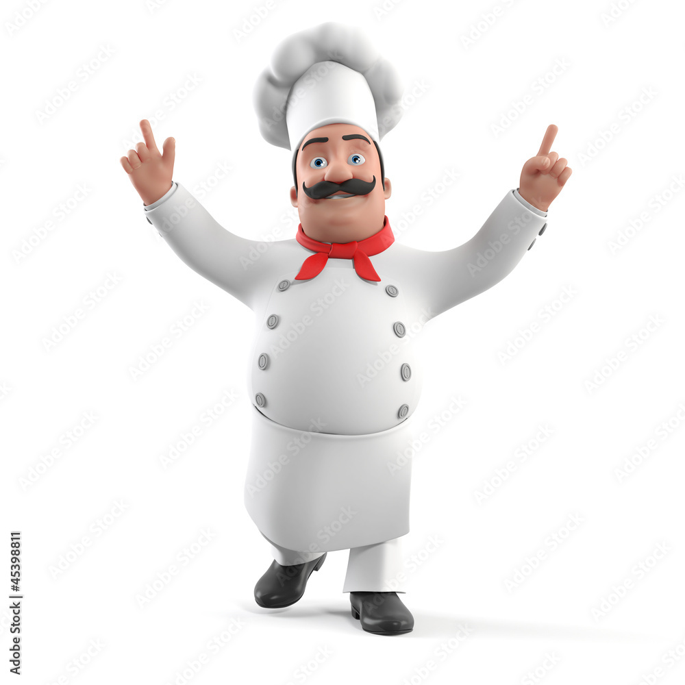 3d rendered illustration of a kitchen chef 3d rendered illustration of a kitchen chef