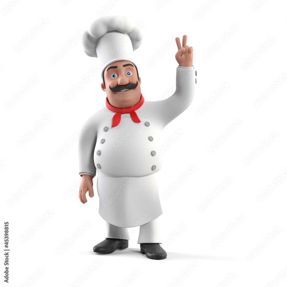 3d rendered illustration of a kitchen chef 3d rendered illustration of a kitchen chef