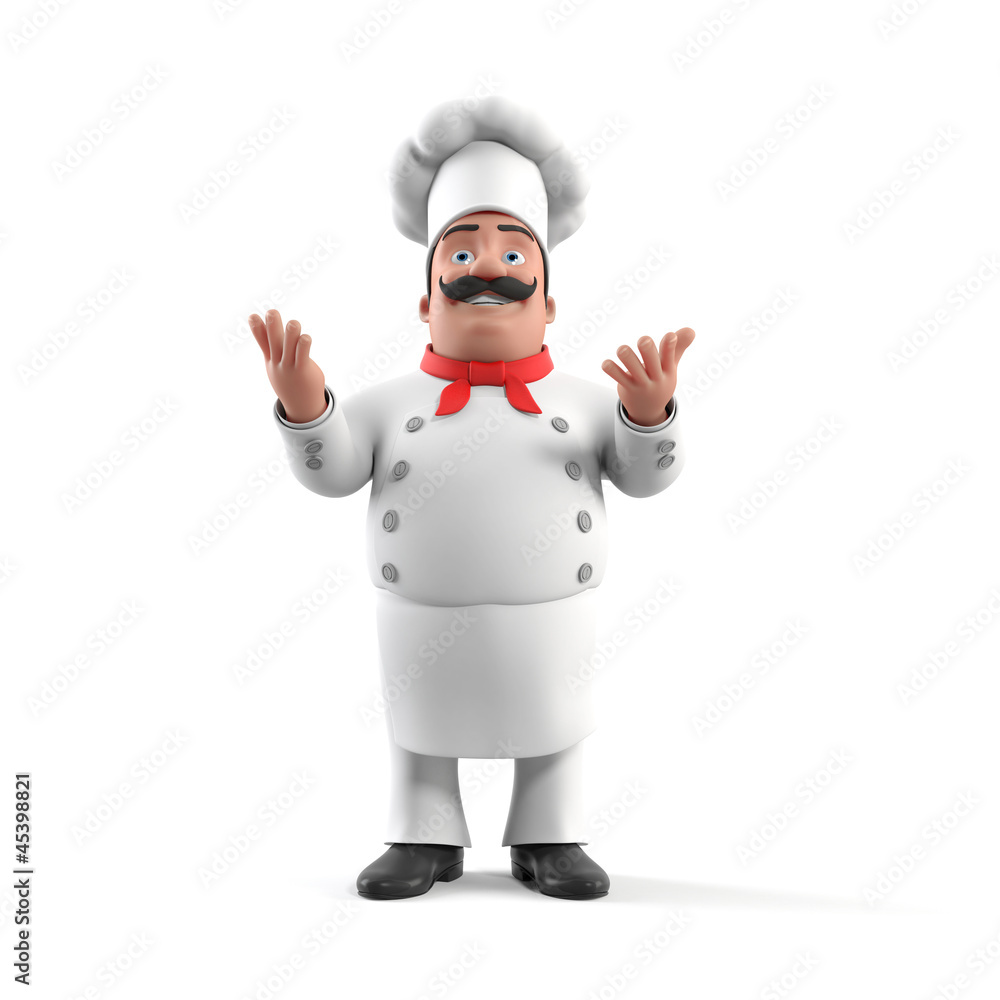 3d rendered illustration of a kitchen chef 3d rendered illustration of a kitchen chef