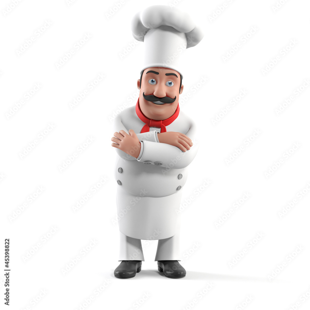 3d rendered illustration of a kitchen chef 3d rendered illustration of a kitchen chef