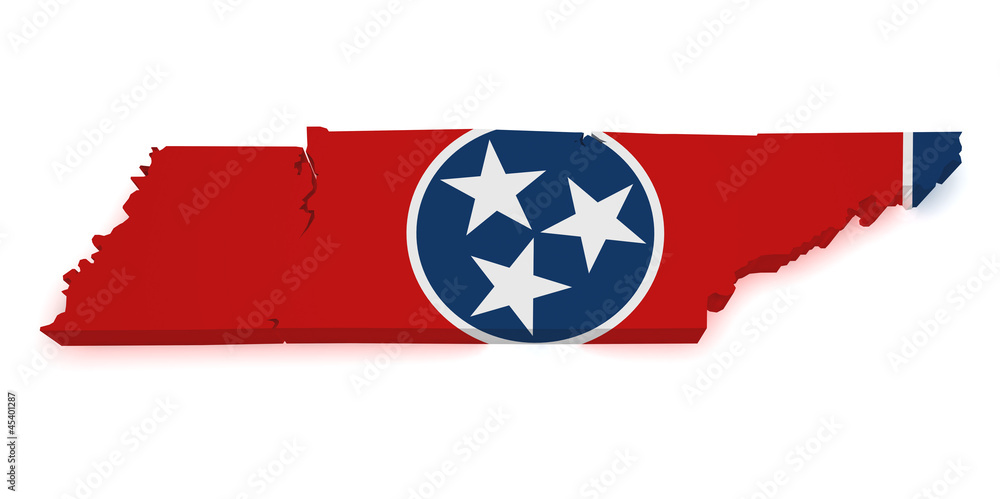 Tennessee Map 3d Shape Tennessee Map 3d Shape