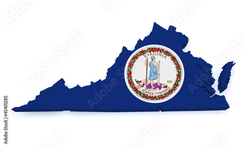 Virginia Map 3d Shape