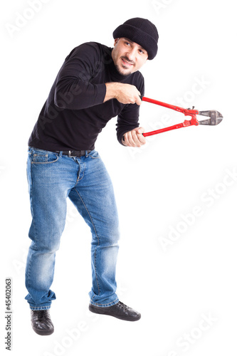 Burglar with wire cutters 8