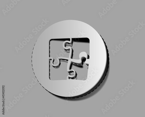 vector puzzle icons and elements for label/ striker design.
