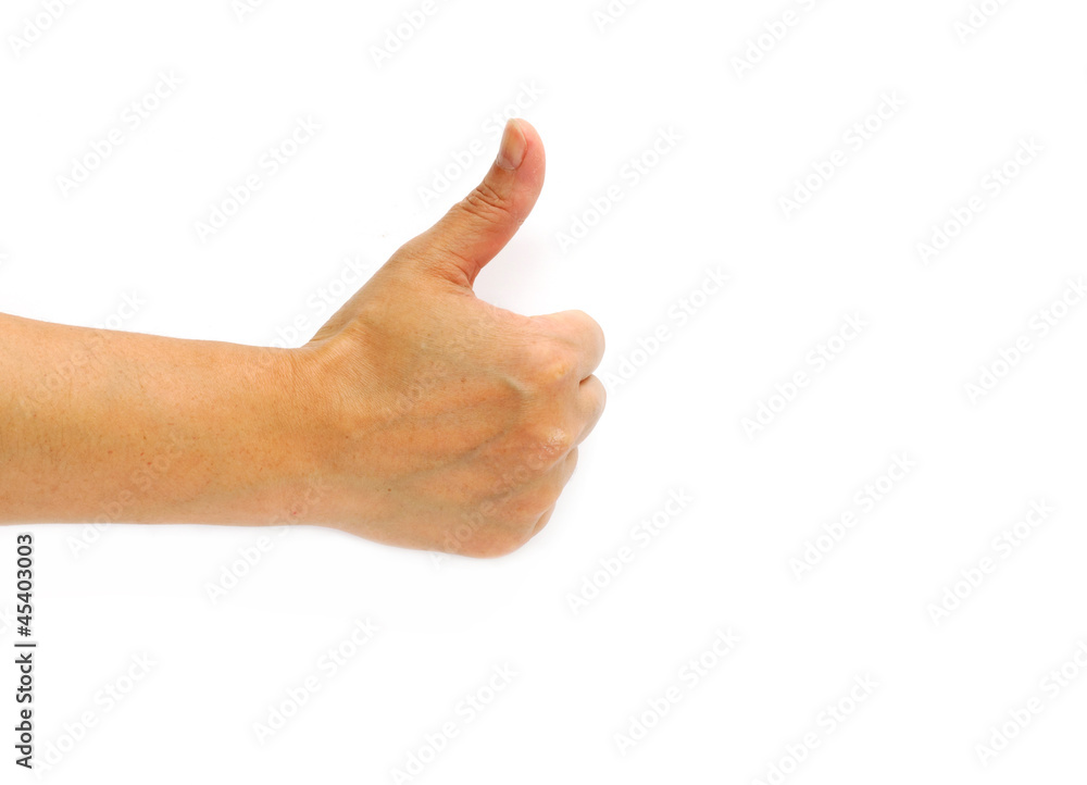Hand symbol with isolated white background Hand symbol with isolated white background