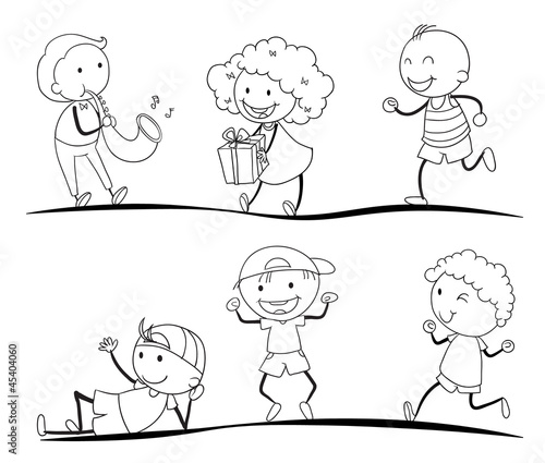 sketches of kids
