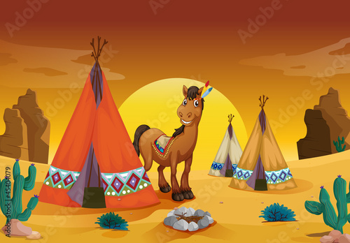 horse and tent house