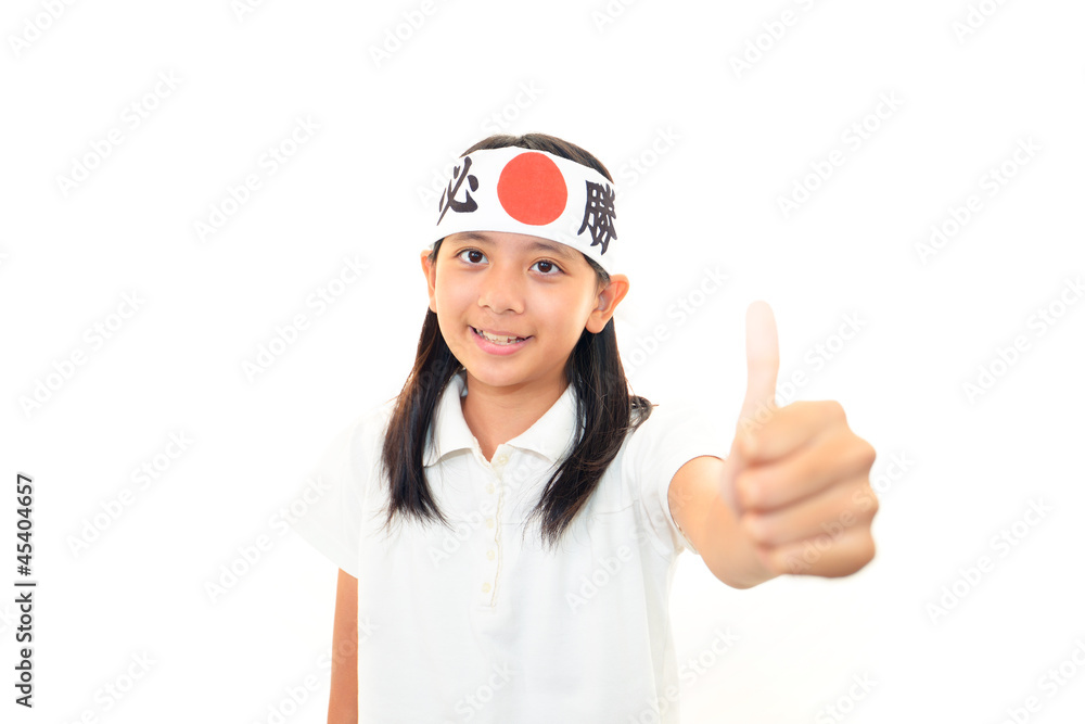 ガッツポーズの女の子 ガッツポーズの女の子