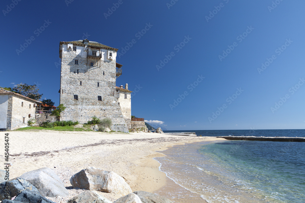 Tower of Ouranoupolis at Chalkidiki in Greece