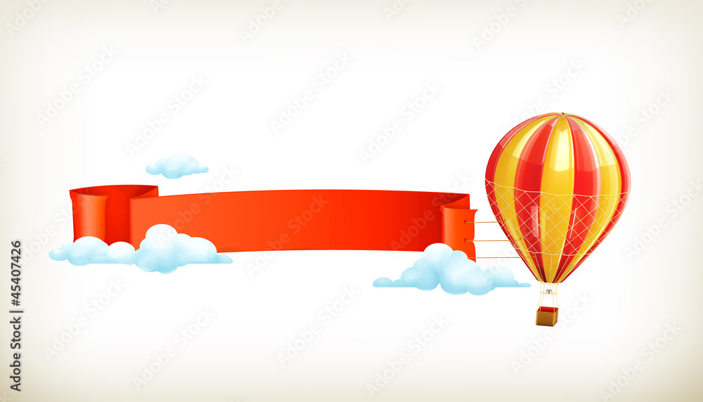 Obraz premium Air balloon, banner