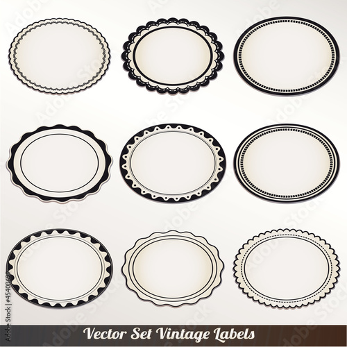 Set vector vintage labels