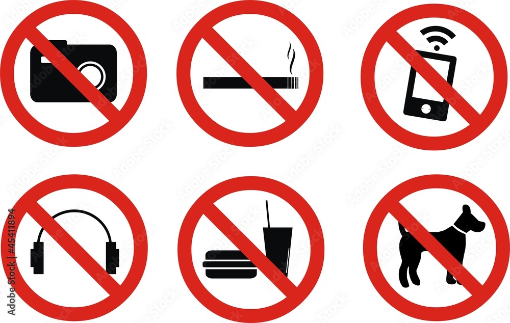 Zakazy znaki - obrazy, fototapety, plakaty 