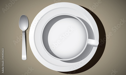 white coffee cup vector