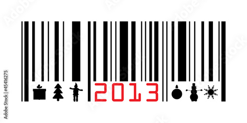 Greeting with 2013 year barcode