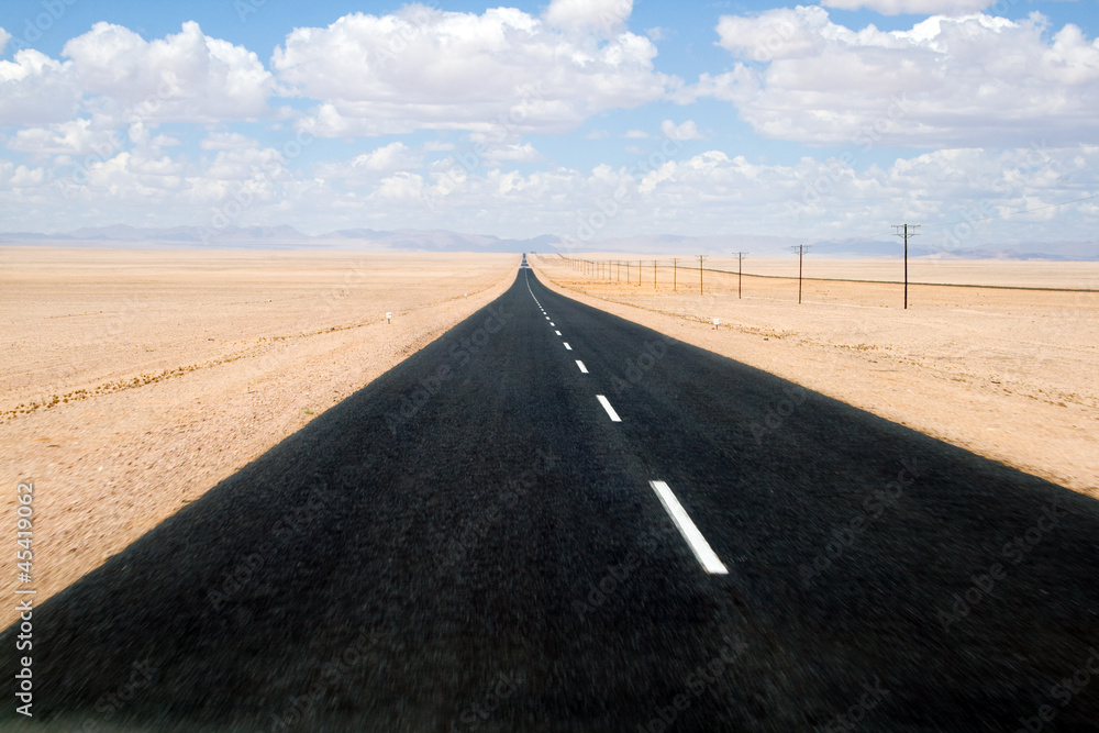 Namib Desert Road in Namibia