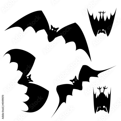 Halloween haunted bats