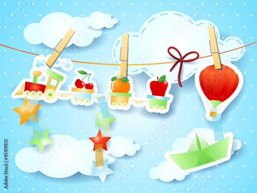 Transport, illustration for kids