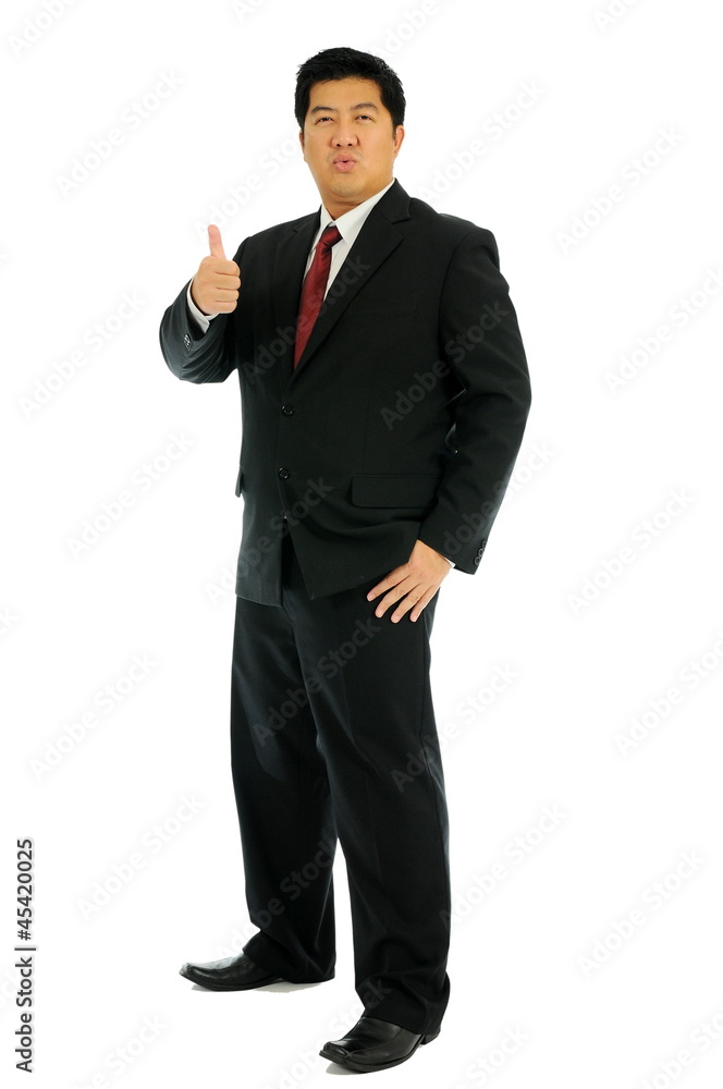 Businessman say good.