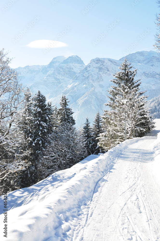 Braunwald, famous Swiss skiing resort