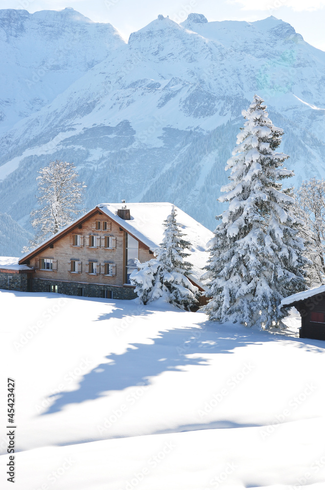 Braunwald, famous Swiss skiing resort