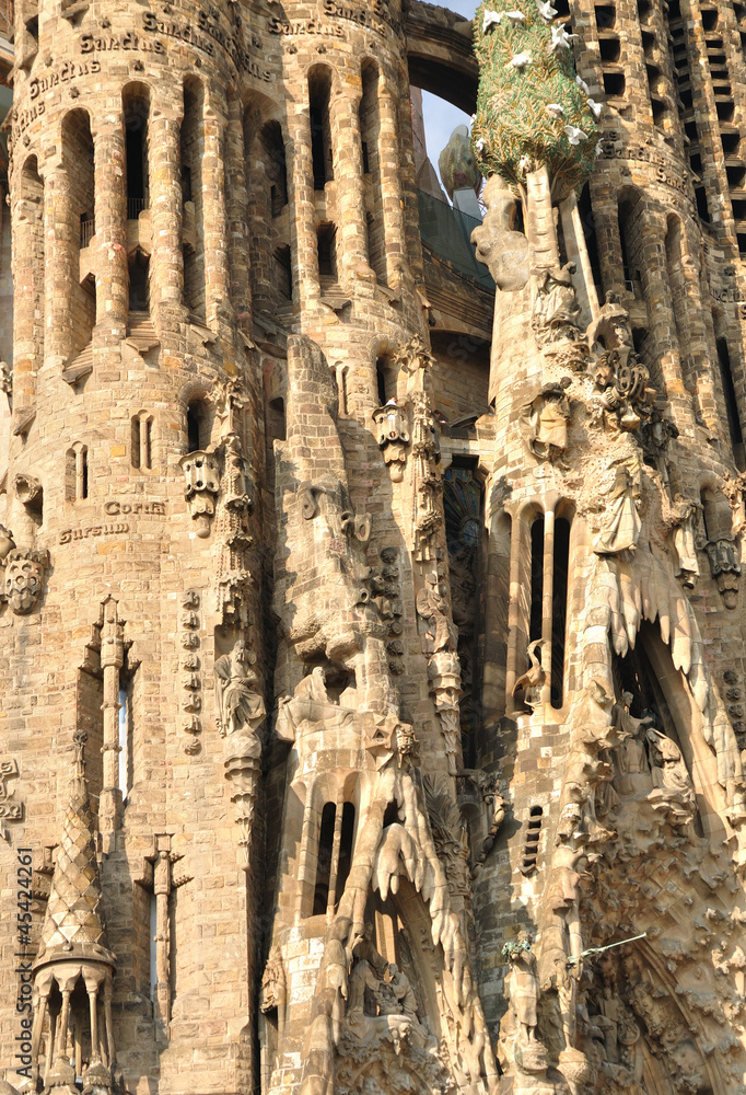 Sagrada Familia - cathedral designed by Gaudi. Barcelona.