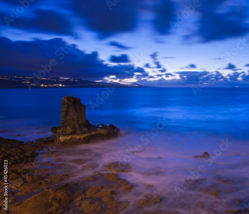 Gran Canaria, night shot from the edge of Las Canteras beach