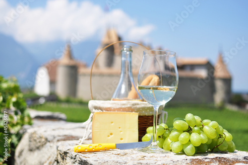 Wine and grapes. Chateau de Aigle, Switzerkand