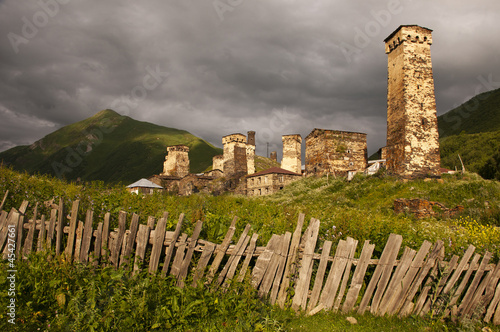 The village of Ushguli, Georgia photo