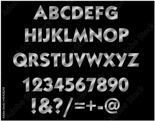 Buchstaben von A - Z in Silber