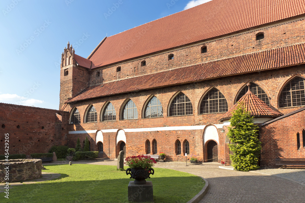 Fototapeta premium Sights of Poland. Olsztyn Old Town with Gothic castle.