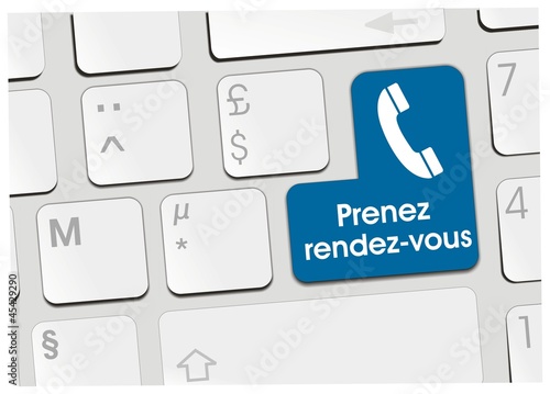 clavier prenez rendez-vous