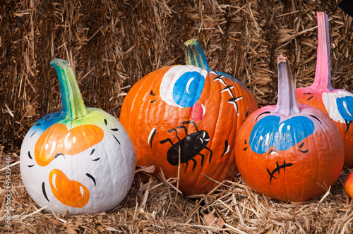 painte pumpkins photo