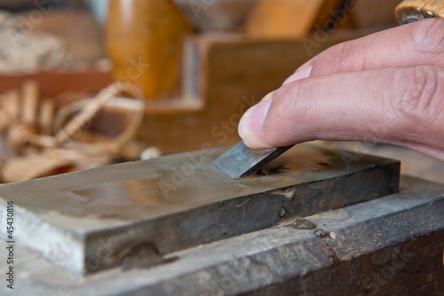 Stecheisen schärfen