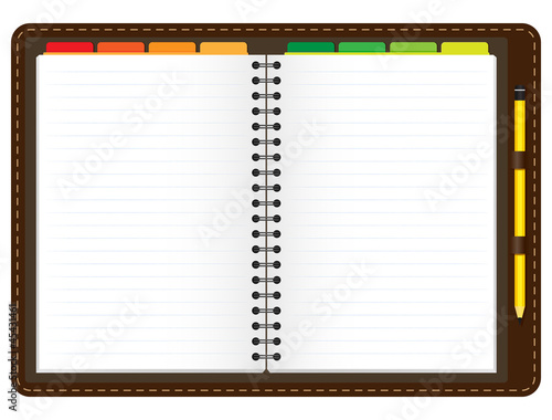 Leather agenda notebook