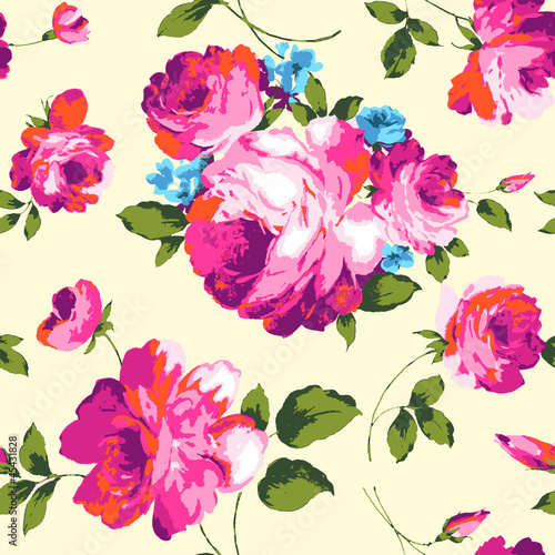 seamless classic rose background
