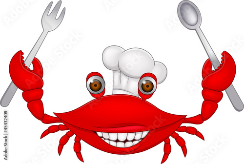Cartoon crab chef