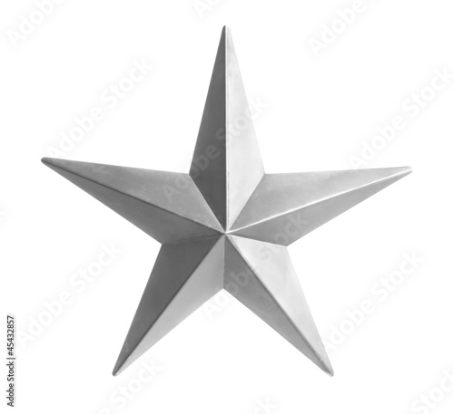 Silver Star Isolated over white background