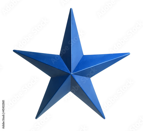 Blue Star Isolated over white background