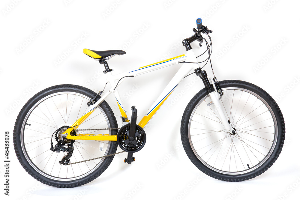 Fototapeta premium mountain bike on white background