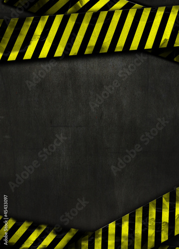 Black background and yellow tape