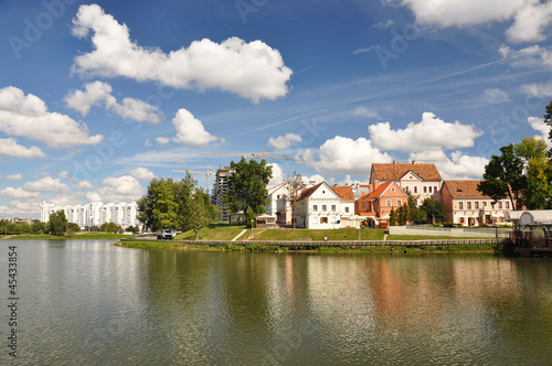 Minsk downtown across Svisloch river