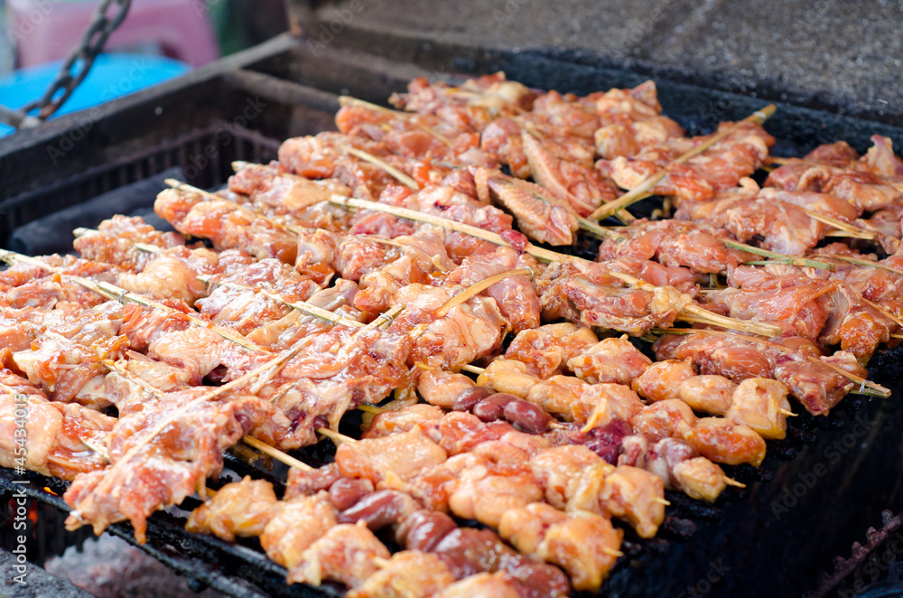 Chicken grill , thai street food.